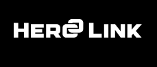 The official HeroLink logo in white text on a black background.